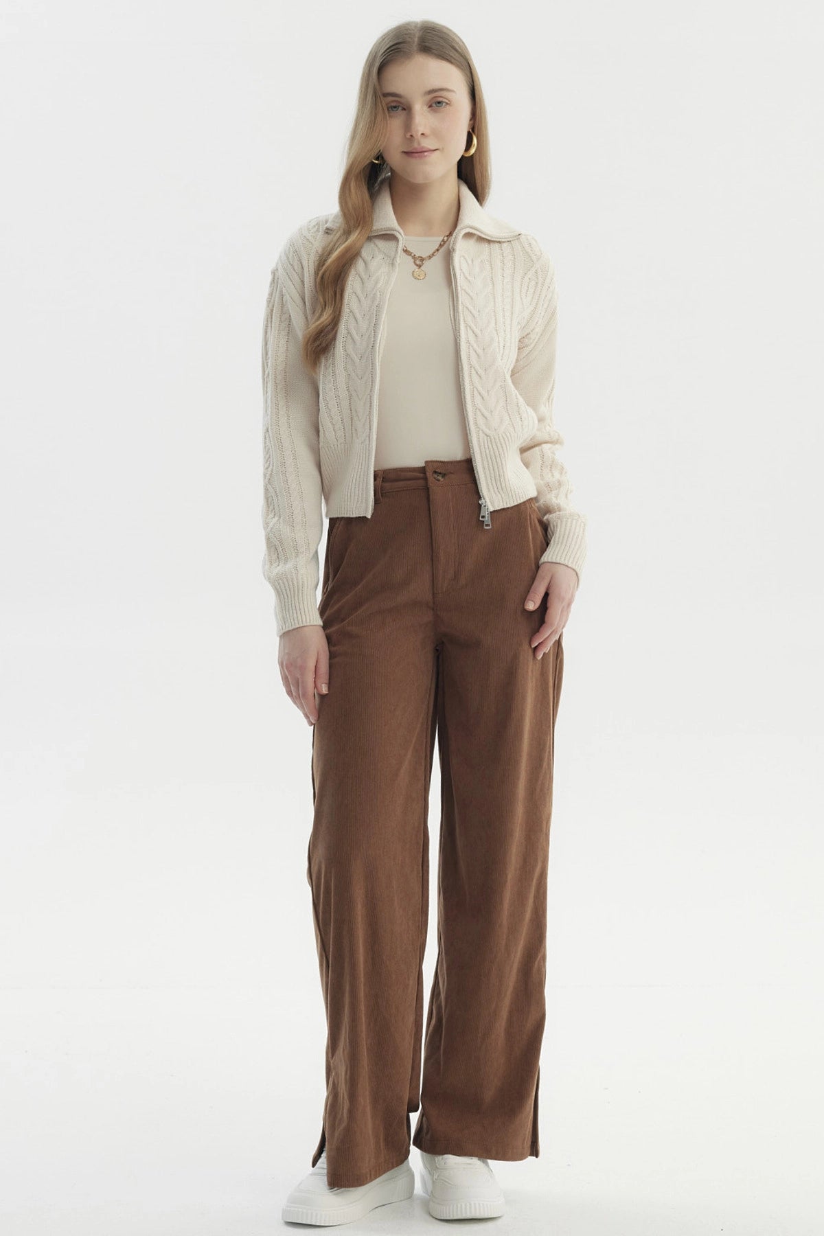 Sweater Mujer Juvenil Beige