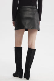 Falda Mujer Aplicación Tachas Negro