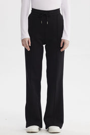 Pantalón Buzo Mujer Flare Corte Frontal Negro