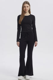 Polera Mujer Lazo Puño Negro