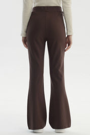 Pantalón Mujer Aplicación Hebilla Chocolate