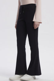 Pantalón Mujer Tejido Flare Negro