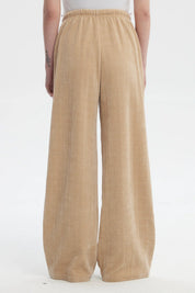 Pantalón Mujer Wide Leg Beige