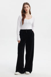 Pantalón Mujer Wide Leg Negro
