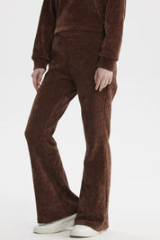 Pantalón Mujer Flare Café