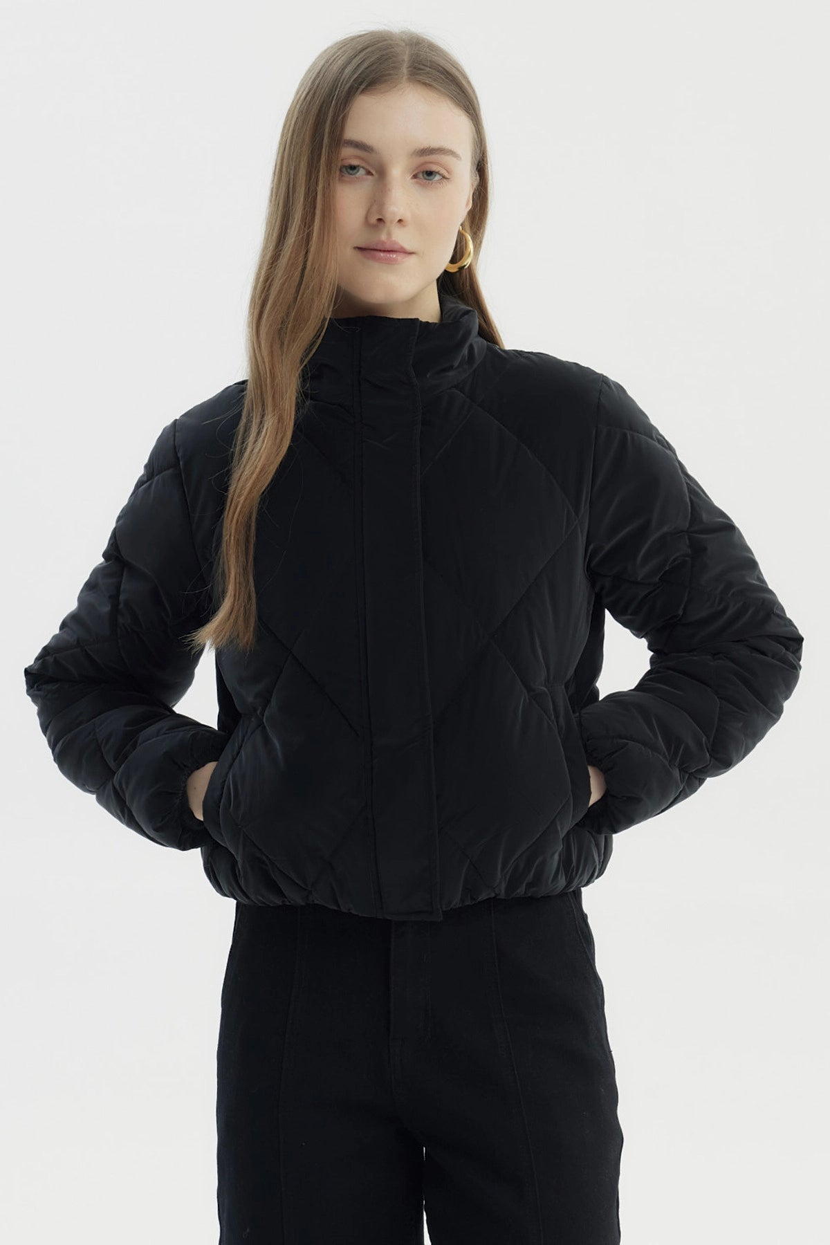 Parka Mujer Slim Negro