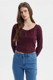 Polera Mujer Ajustado Rojo