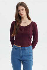 Polera Mujer Ajustado Rojo