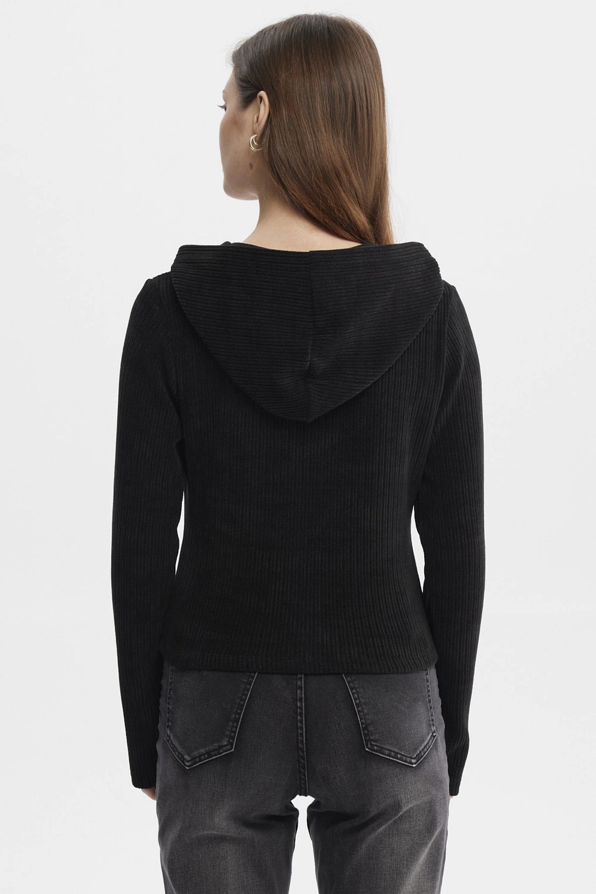 Polerón Mujer Slim Negro