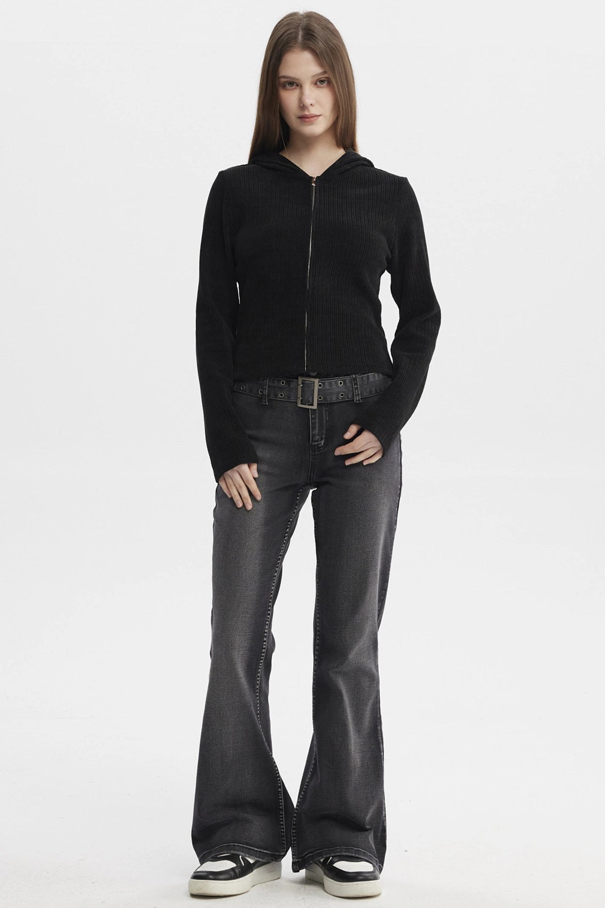 Polerón Mujer Slim Negro