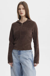 Polerón Mujer Slim Café Oscuro