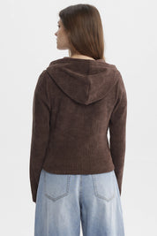 Polerón Mujer Slim Café Oscuro
