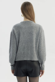 Sweater Mujer Regular Gris
