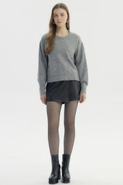 Sweater Mujer Regular Gris