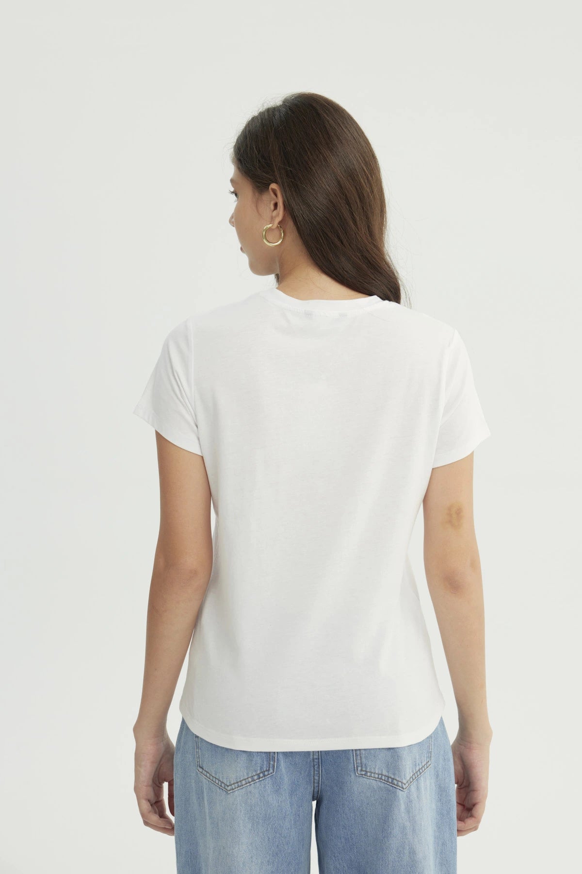 Polera Mujer Slim Blanco