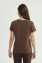Polera Mujer Slim Café