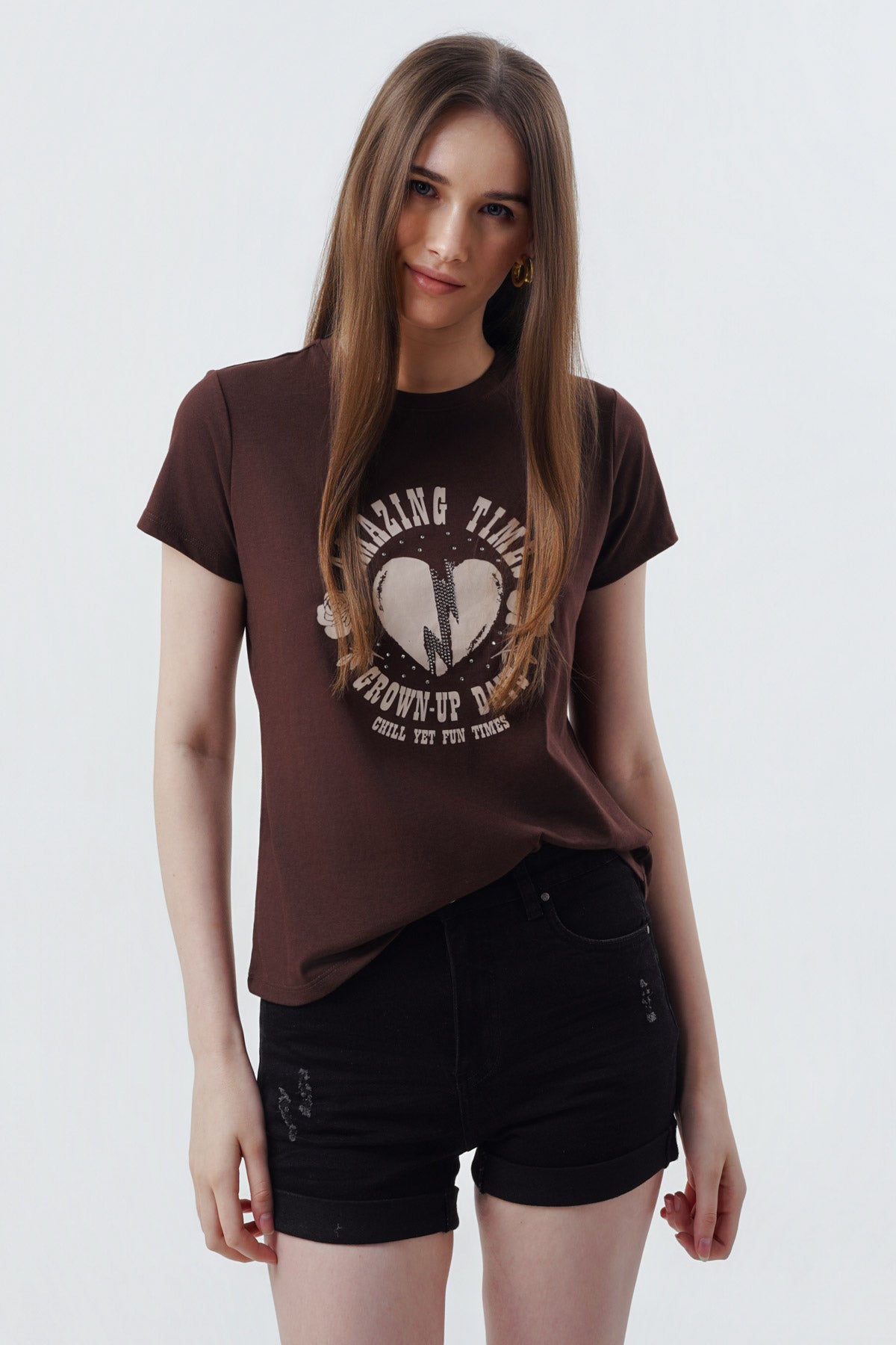 Polera Mujer Slim Chocolate