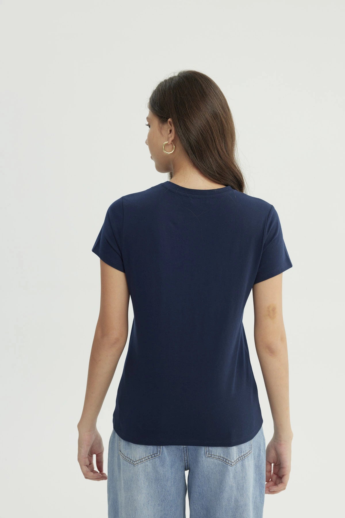 Polera Mujer Slim Azul