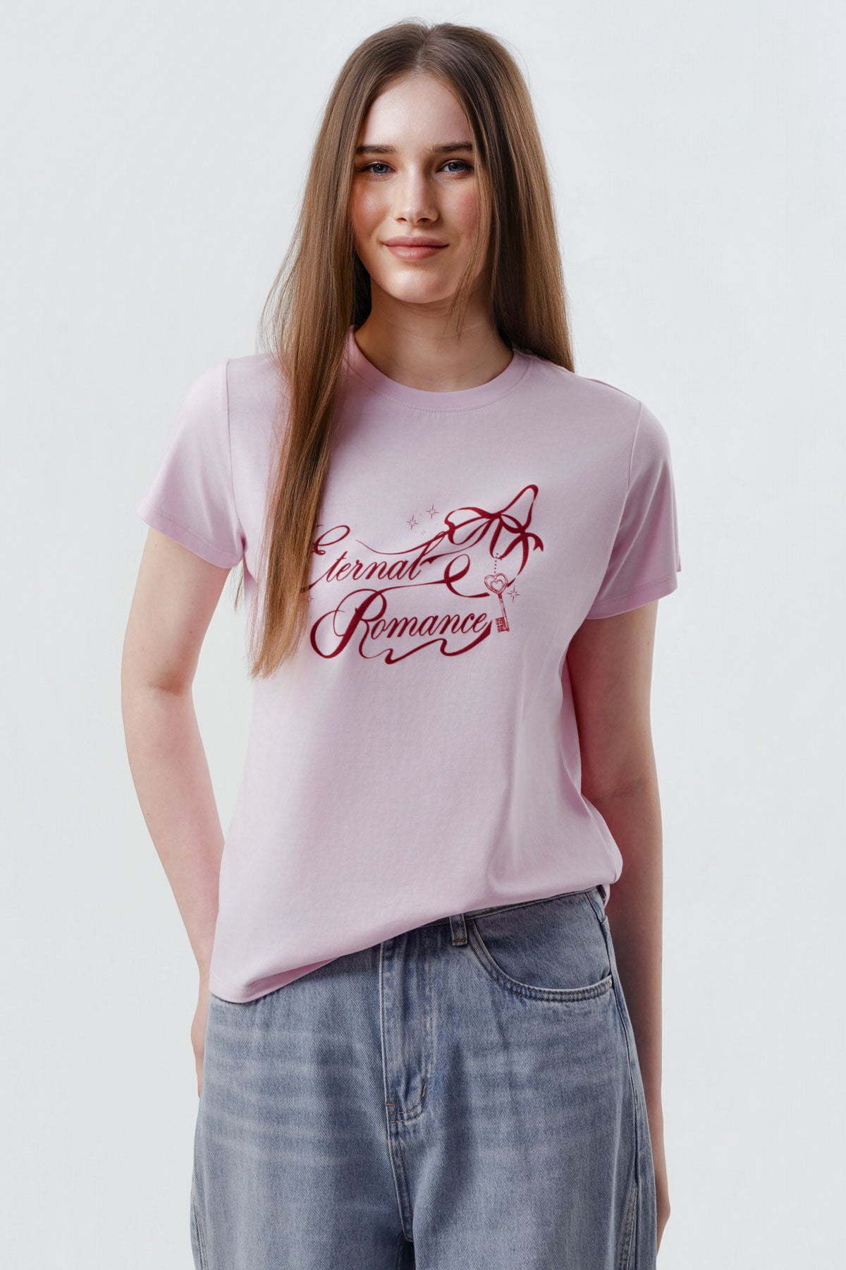 Polera Mujer Slim Rosado Claro