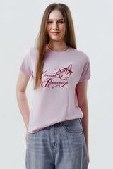Polera Mujer Slim Rosado Claro