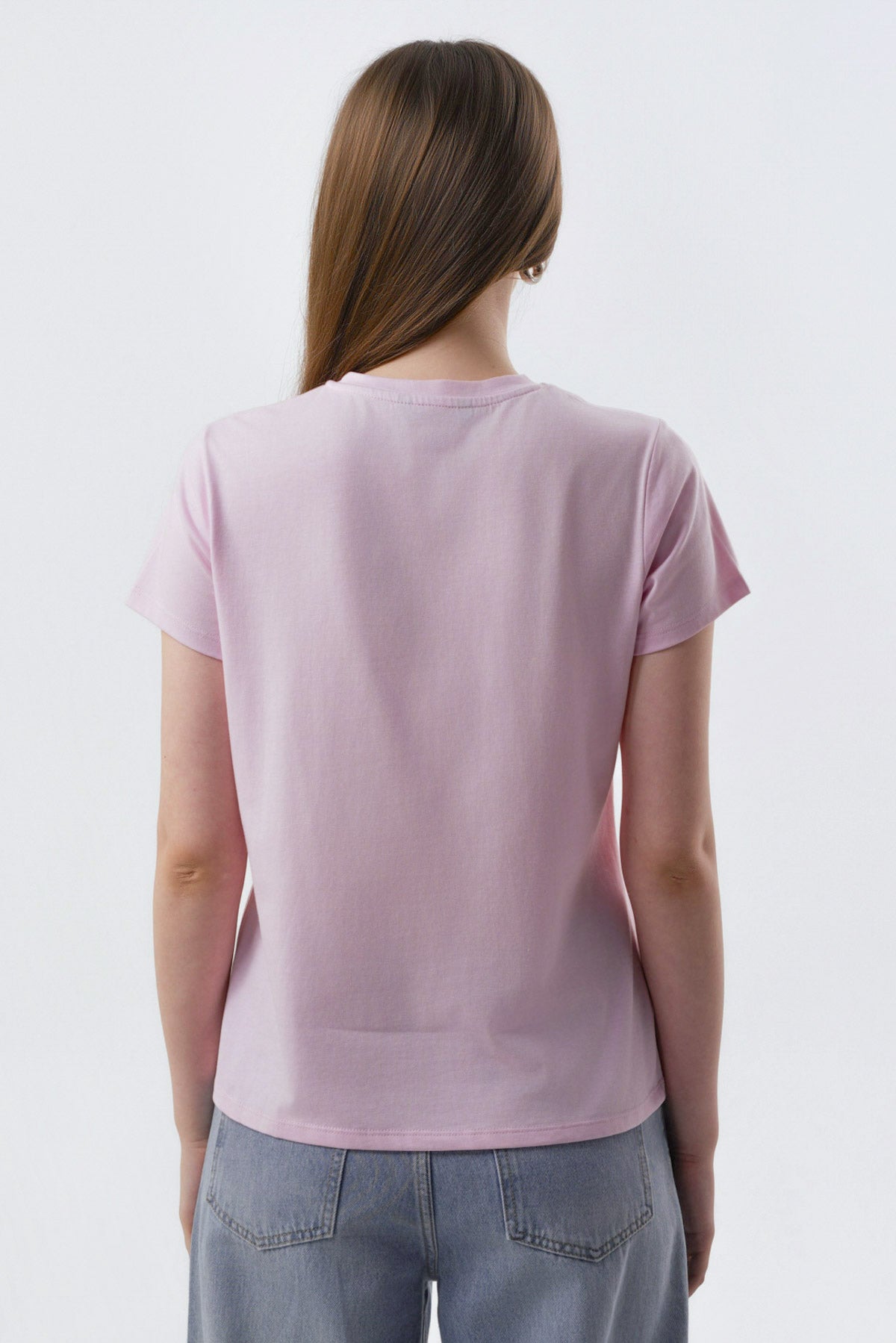 Polera Mujer Slim Rosado Claro