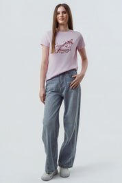 Polera Mujer Slim Rosado Claro