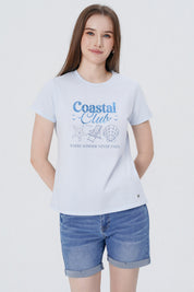 Polera Slim Mujer Celeste Claro