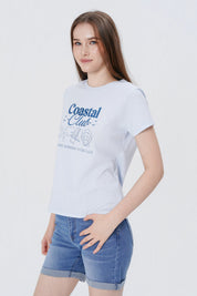 Polera Slim Mujer Celeste Claro