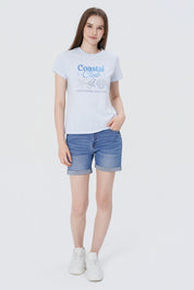 Polera Slim Mujer Celeste Claro