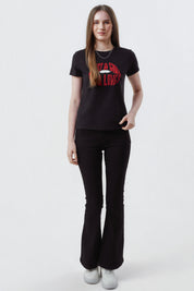 Polera Slim Mujer Negro