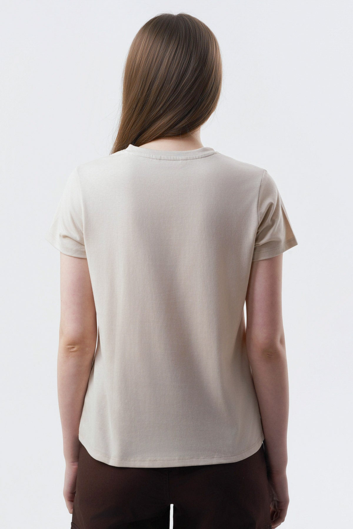 Polera Slim Mujer Beige