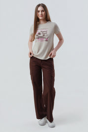Polera Slim Mujer Beige