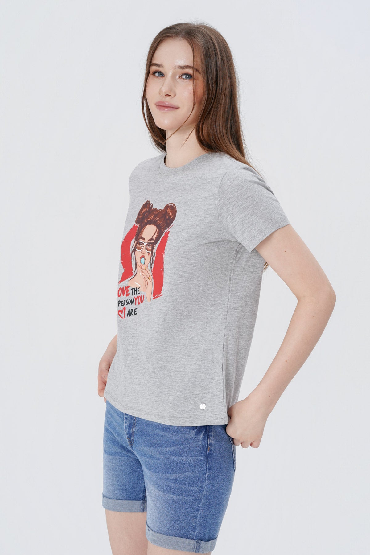 Polera Slim Mujer Gris