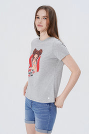 Polera Slim Mujer Gris