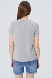 Polera Slim Mujer Gris