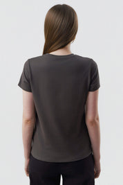 Polera Slim Mujer Gris Oscuro