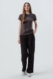 Polera Slim Mujer Gris Oscuro