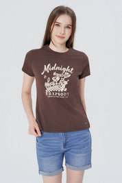 Polera Slim Mujer Cafe