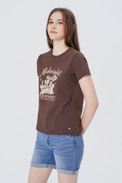 Polera Slim Mujer Cafe