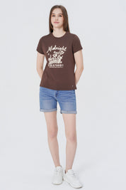 Polera Slim Mujer Cafe