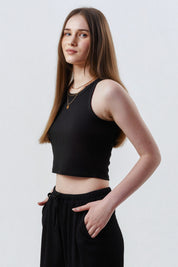 Polera Slim Mujer Negro