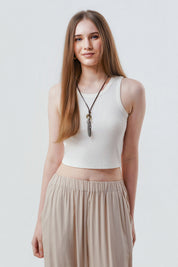 Polera Slim Mujer Crema
