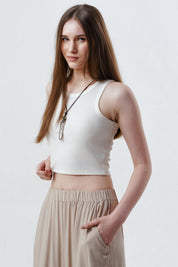 Polera Slim Mujer Crema