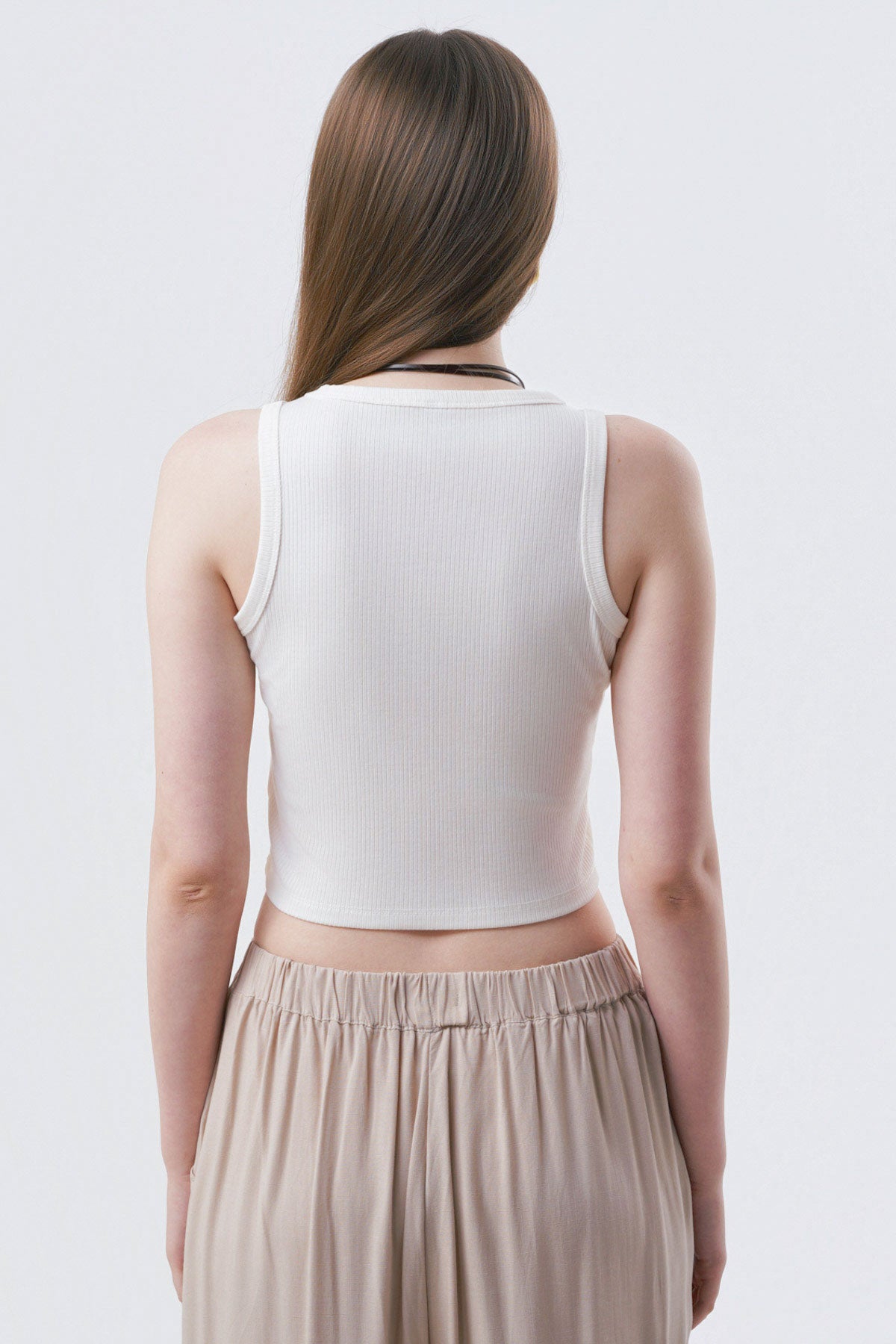Polera Slim Mujer Crema
