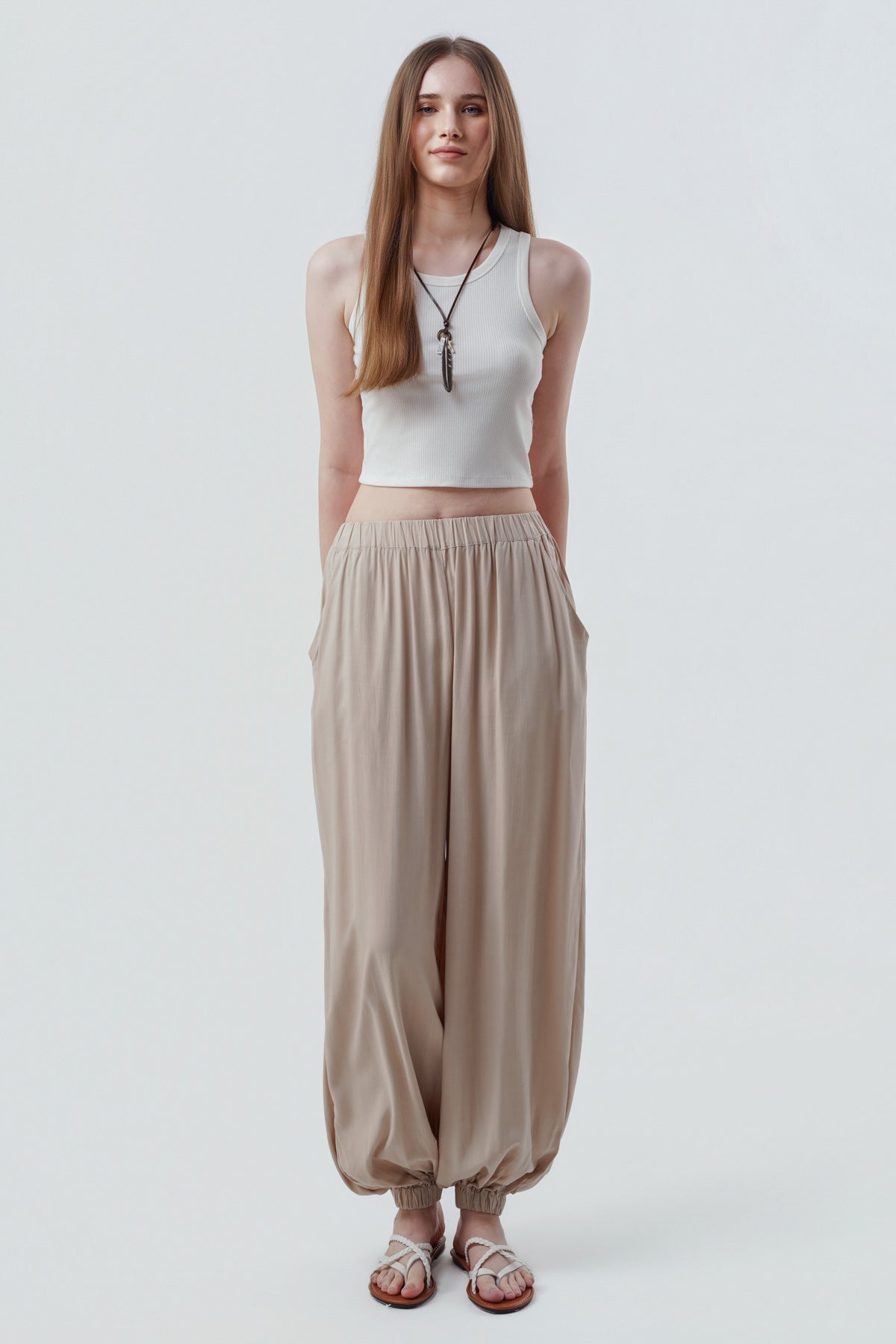 Polera Slim Mujer Crema