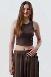 Polera Slim Mujer Café Claro