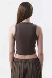 Polera Slim Mujer Café Claro