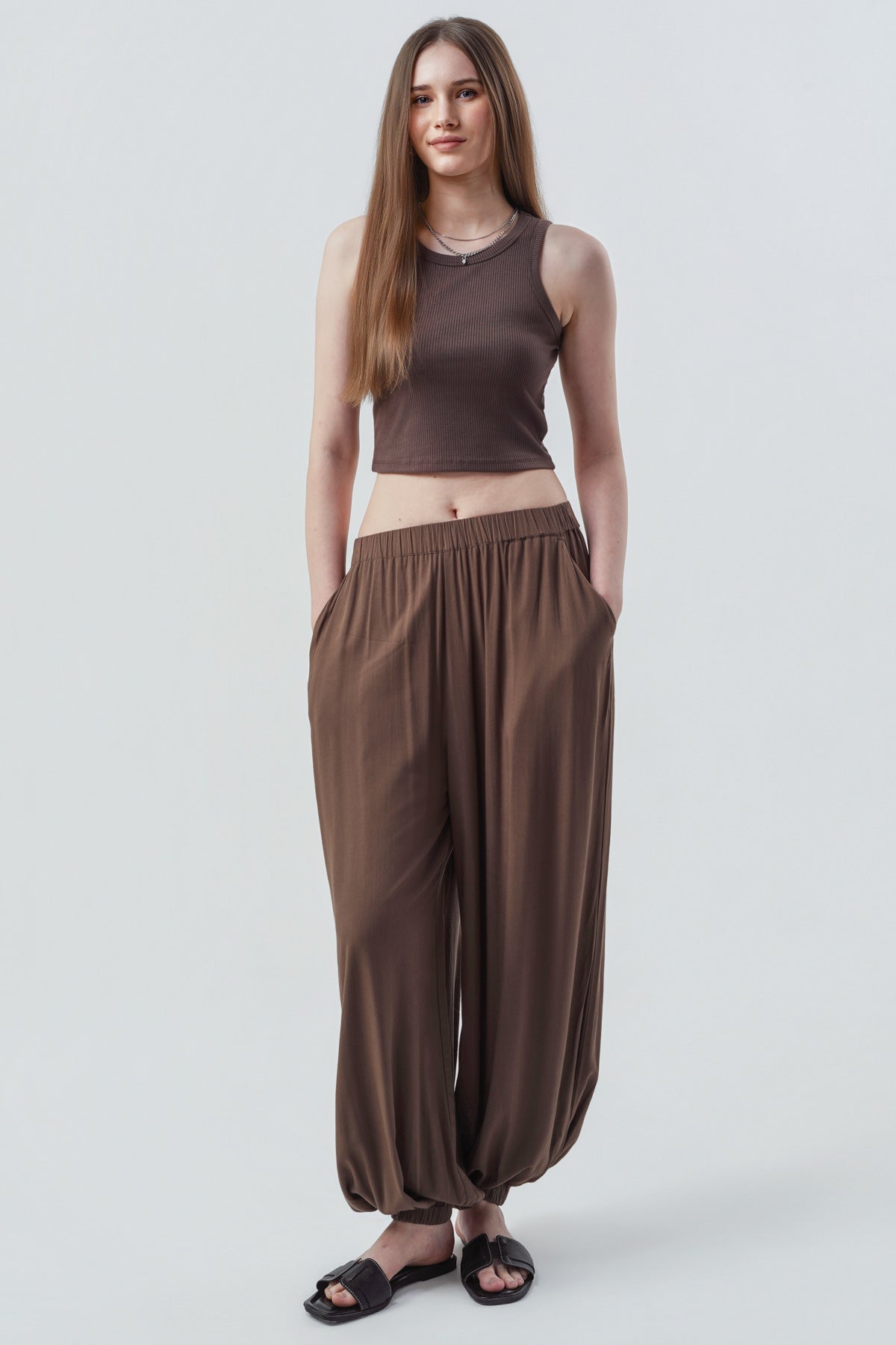 Polera Slim Mujer Café Claro