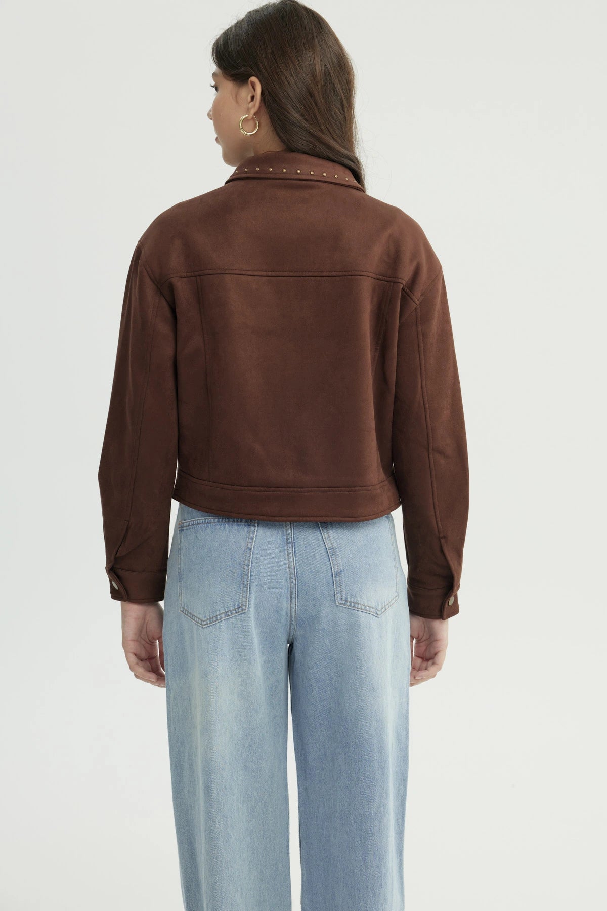 Chaqueta Mujer Slim Café