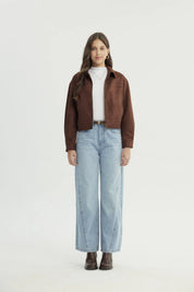 Chaqueta Mujer Slim Café